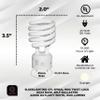 SLEEKLIGHTING GU24 23W T2 Spiral CFL Light Bulb 4200K Cool White 2-Prong view 2