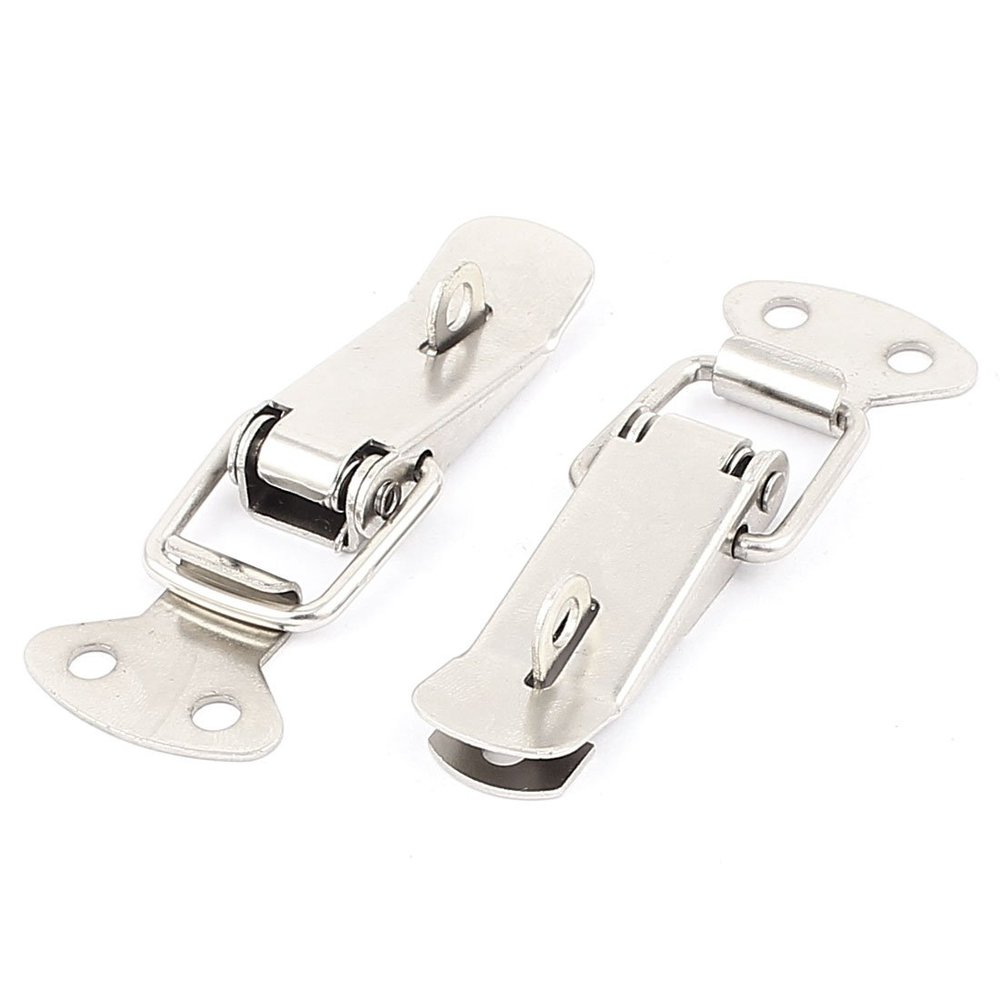 uxcell 3" Length Toolbox Boxes Spring Loaded Toggle Latch Catch Hasp 2 Pcs