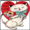 Vintage Kitty Valentine Cat Vinyl Decal Sticker Skin by Debbie's Designs for Surface Pro Tablet view 1