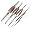Jewellers Tools Set 4 Angled Straight Self Locking Soldering Tweezers Watch Jewellers Hand Free view 2