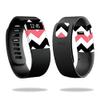 MightySkins Skin Compatible with Fitbit Charge Watch Cover wrap Sticker Skins Black Pink Chevron view 1