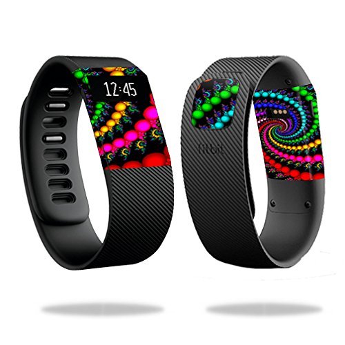 MightySkins Skin Compatible with Fitbit Charge Watch Cover wrap Sticker Skins Trippy Spiral