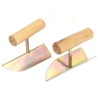 uxcell Wood Handle External Outside Internal Inside Corner Trowel Bronze Tone
