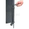 Global Industrial Double Folding Security Gate, 12'W x 8'H Folding Door Gate, Steel Accordion Security Gate, Flexible Expanding Security Gate, 180 Rolling Barricade Gate view 3
