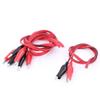 uxcell 4 Pcs Double Alligator Clips Test Leads Connctor Wire 0.5 Meter Long view 1