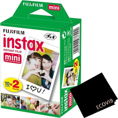Fujifilm 16437396 Instax Mini Instant Daylight Film Twin Pack 20 Exposures Iso 8 TEJ