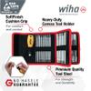 Wiha 28187 ESD Safe Drive-Loc VI Wallet Set, 32 Piece, Slotted, Phillips, Square, Torx, Hex & Nut Drivers, SoftFinish Handle view 2