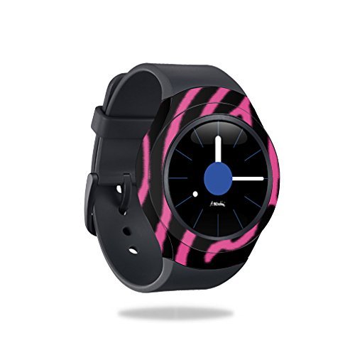 MightySkins Skin Compatible with Samsung Gear S2 3G Smart Watch Cover wrap Sticker Skins Zebra Pink