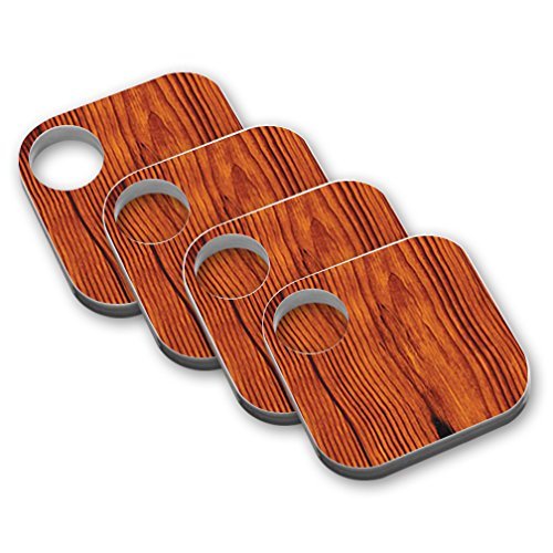 MightySkins Protective Vinyl Skin Decal (4 Pack) Compatible with Tile Key Finder Phone Finder wrap Cover Sticker Skins Knotty Wood