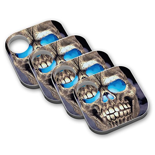 MightySkins Protective Vinyl Skin Decal (4 Pack) Compatible with Tile Key Finder Phone Finder wrap Cover Sticker Skins Psycho Skull