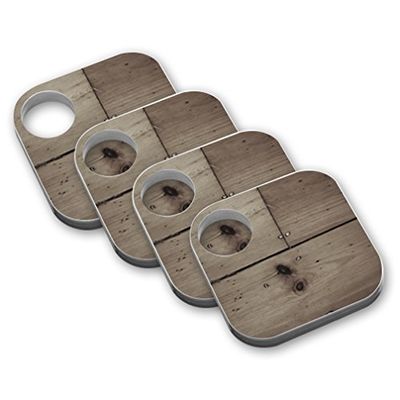 MightySkins Protective Vinyl Skin Decal (4 Pack) Compatible with Tile Key Finder Phone Finder wrap Cover Sticker Skins Wooden