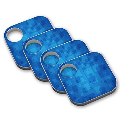 MightySkins Protective Vinyl Skin Decal (4 Pack) Compatible with Tile Key Finder Phone Finder wrap Cover Sticker Skins Blue Retro