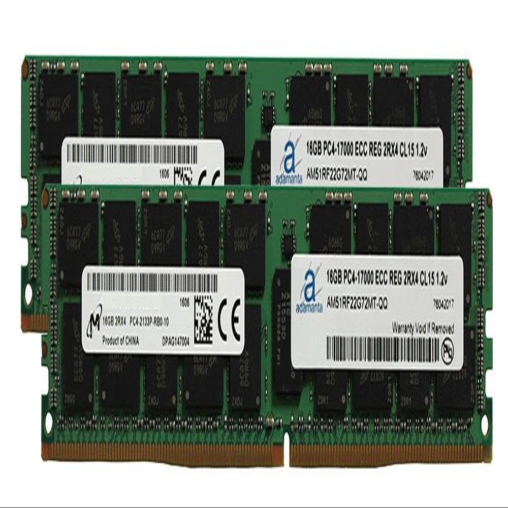 Adamanta 32GB (2x16GB) Server Memory Upgrade Compatible Compatible for HP Proliant DL580 G9 DDR4 2133MHz PC4-17000 ECC Registered Chip 2Rx4 CL15 1.2v DRAM RAM