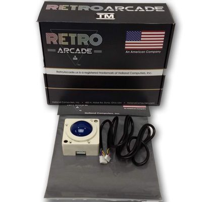 RetroArcade.us Track Ball - 2 inch Arcade Game Lit Trackball for Jamma 60-in-1 Jamma iCade PCB Board, with LED Lights