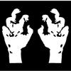 Just For Fun White - 4 x 2.25 (Each) Zombie Hands Vinyl Die Cut Decal Bumper Sticker, Windows, Cars, Trucks, laptops, etc view 1