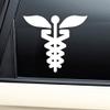 Caduceus Snake Medical Emblem Vinyl Decal Laptop Car Truck Bumper Window Sticker view 1