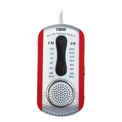 Red Naxa NR-721 Mini Pocket Radio AM/FM +Built-In Speaker Electronic Accessories