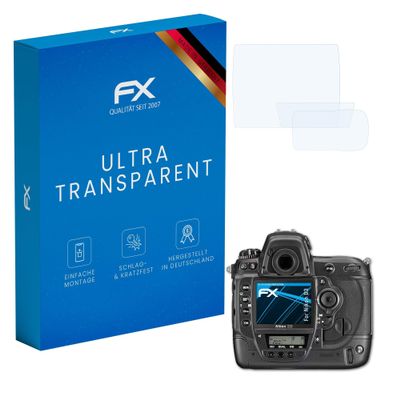 atFoliX Screen Protection Film compatible with Nikon D3 Screen Protector, ultra-clear FX Protective Film (Set of 3)