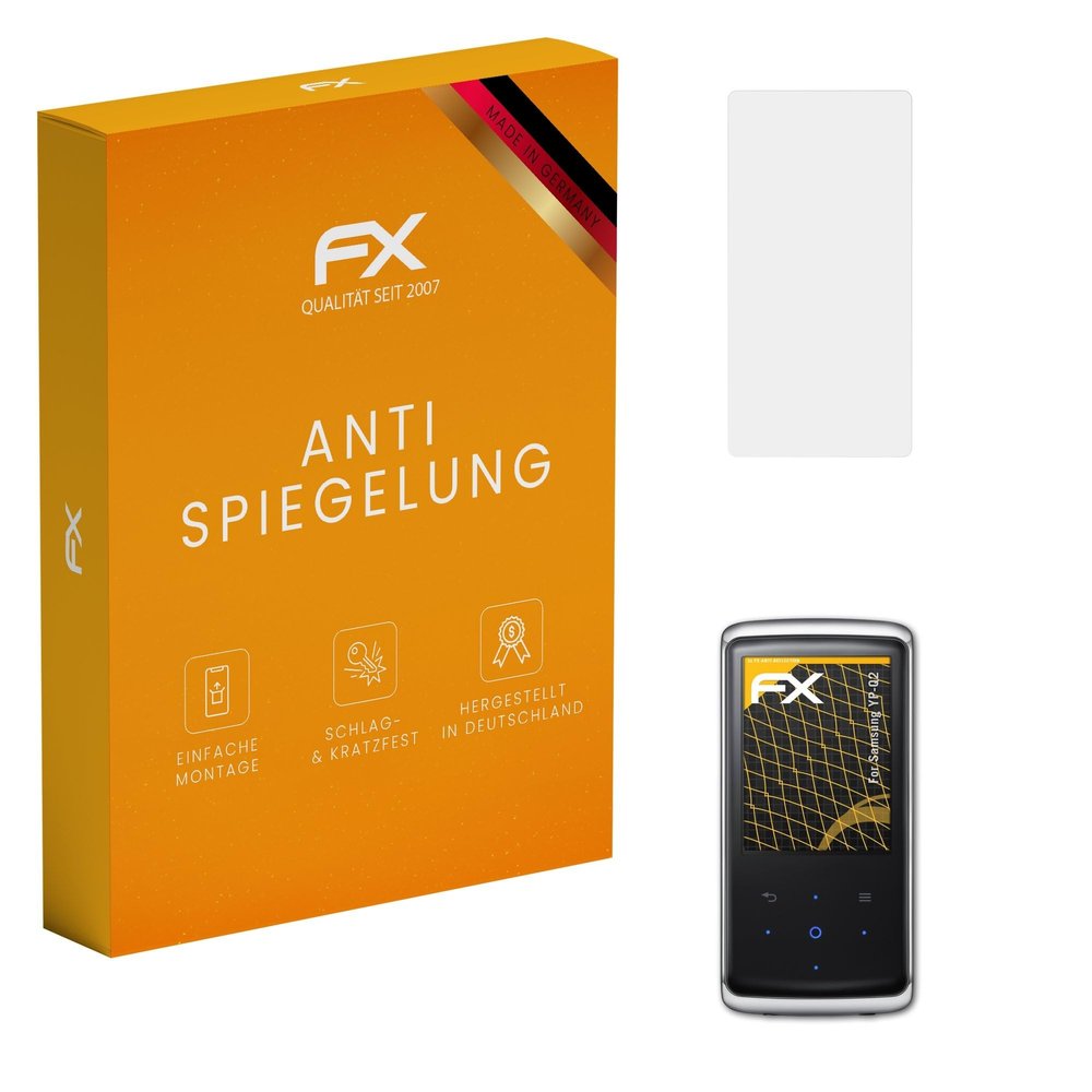 atFoliX Screen Protector compatible with Samsung YP-Q2 Screen Protection Film, anti-reflective and shock-absorbing FX Protector Film (3X)