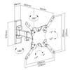 mywall HF11-1L Full Motion Wall Mount for LCD TV, 23" - 42", 58-107 cm, Tilt, Swivel, 20 kg view 3
