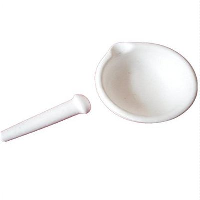 Alumina Ceramic (99%) Mortar and Pestle 6.3" OD 160 mm Lab Grinding