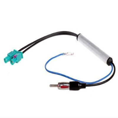 Twin FAKRA Two Way to Single DIN CAR DVD Head Unit Radio Aerial Antenna Adapter Cable Fits Compatible with Audi Compatible with VW Skoda Compatible with BMW