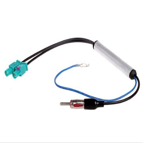 Twin FAKRA Two Way to Single DIN CAR DVD Head Unit Radio Aerial Antenna Adapter Cable Fits Compatible with Audi Compatible with VW Skoda Compatible with BMW