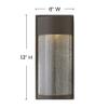 Hinkley Shelter Small Wall Mount Outdoor Lantern, Integrated LED, Aluminum, Clear Seedy Glass Shade, Dark Sky Compliant, ADA -Buckeye Bronze Finish view 3