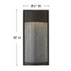 Hinkley Shelter Medium Wall Mount Outdoor Lantern, Integrated LED, Aluminum, Clear Seedy Glass Shade, Dark Sky Compliant, ADA, Buckeye Bronze Finish view 3