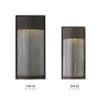 Hinkley Shelter Medium Wall Mount Outdoor Lantern, Integrated LED, Aluminum, Clear Seedy Glass Shade, Dark Sky Compliant, ADA, Buckeye Bronze Finish view 4