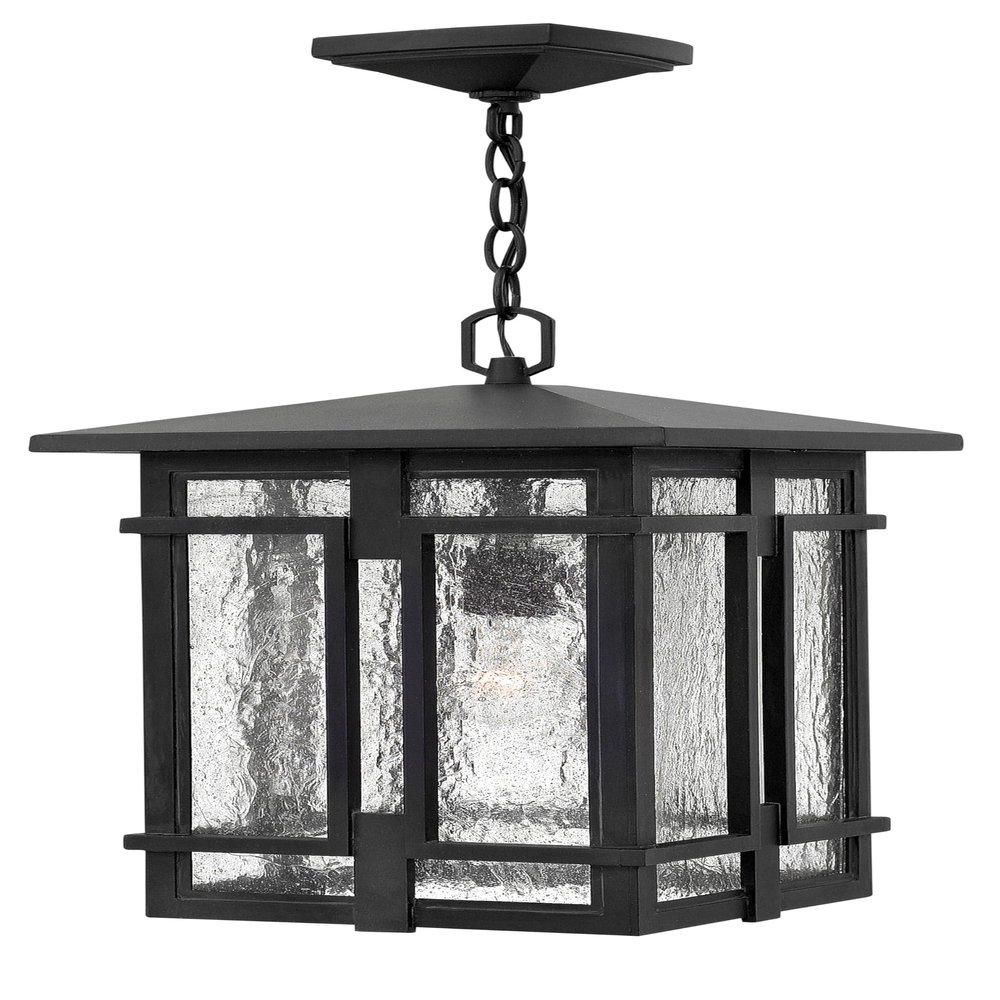 Hinkley Tucker Medium Outdoor Hanging Lantern, Museum Black Finish