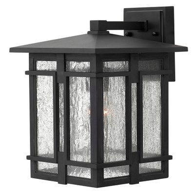 Hinkley Tucker Medium Outdoor Wall Mount Lantern, Museum Black Finish