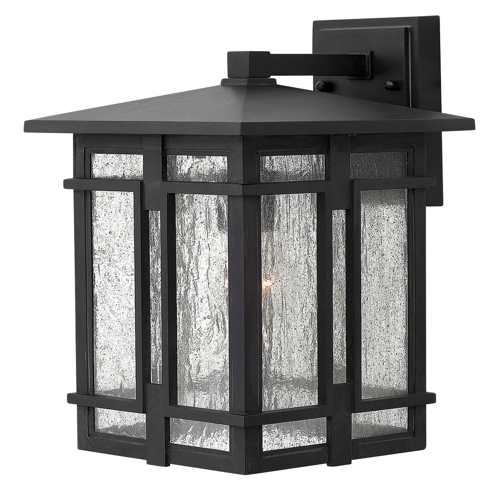 Hinkley Tucker Medium Outdoor Wall Mount Lantern, Museum Black Finish
