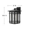 Hinkley Tucker Medium Outdoor Wall Mount Lantern, Museum Black Finish view 2