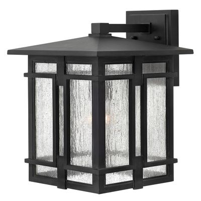 Hinkley Tucker Large Outdoor Wall Mount Lantern, Museum Black Finish