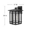 Hinkley Tucker Large Outdoor Wall Mount Lantern, Museum Black Finish view 2