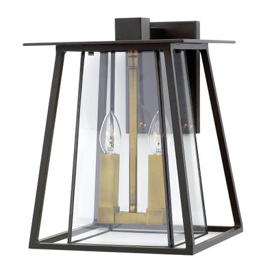 Hinkley Walker LED Wall Mount Lantern, Buckeye Bronze, 120V, Add Security to Porches, Patios, Exteriors Spaces with Ultra-Durable Outdoor Lighting, 2-5w LED Lamps Included, 2104KZ-LL