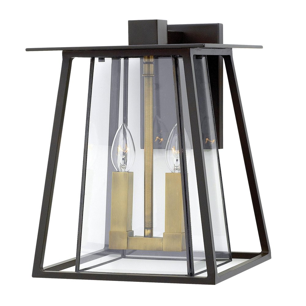 Hinkley Walker LED Wall Mount Lantern, Buckeye Bronze, 120V, Add Security to Porches, Patios, Exteriors Spaces with Ultra-Durable Outdoor Lighting, 2-5w LED Lamps Included, 2104KZ-LL