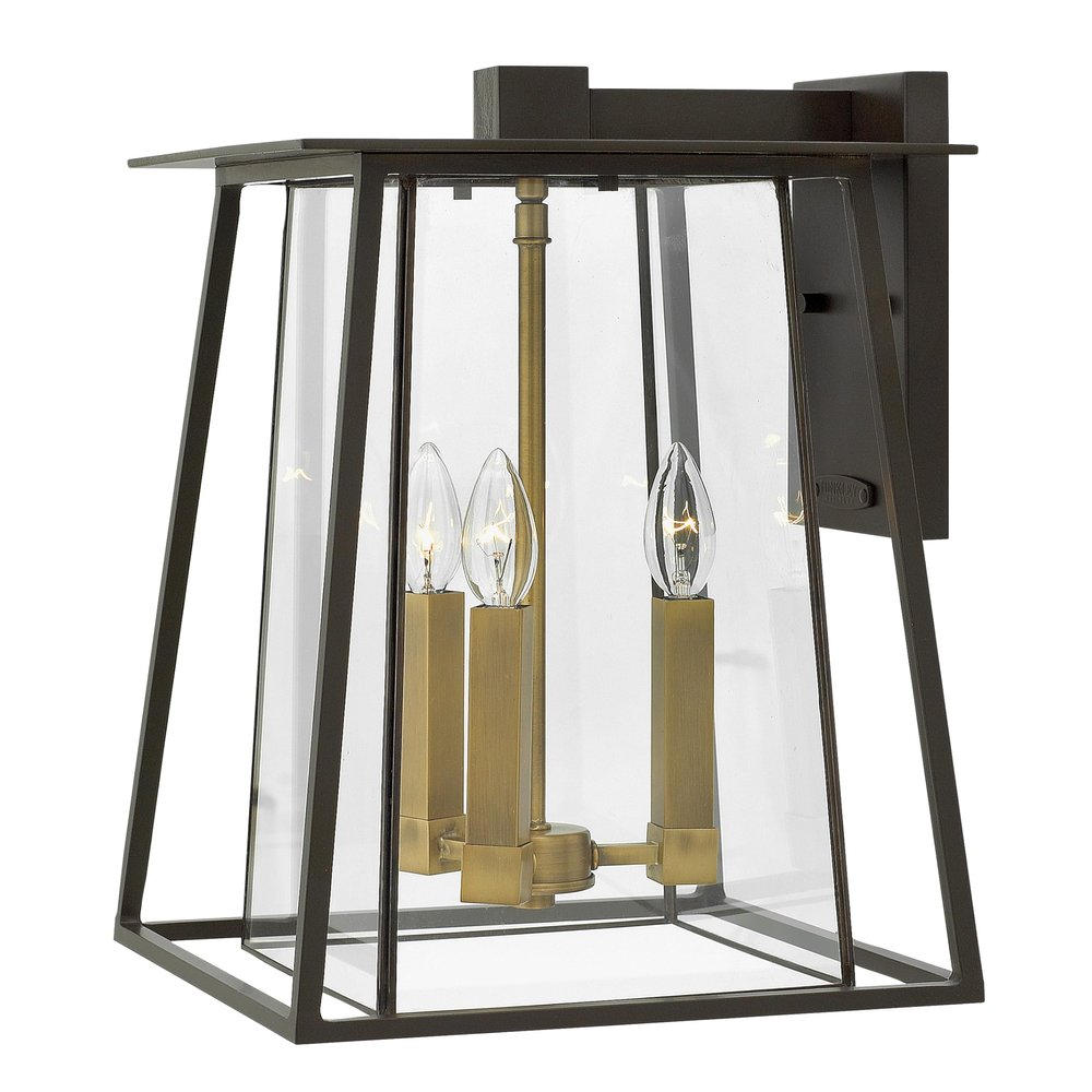 Hinkley Walker LED Wall Mount Lantern, Buckeye Bronze, 120V, Add Security to Porches, Patios, Exteriors Spaces with Ultra-Durable Outdoor Lighting, 3-5w LED Lamps Included, 2105KZ-LL