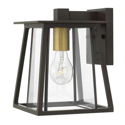 Hinkley Walker Wall Mount Lantern, Buckeye Bronze, 120V, Add Security to Porches, Patios, Exteriors Spaces with Ultra- Durable Outdoor Lighting, 1-100w Med. Bulb Required, 2106KZ