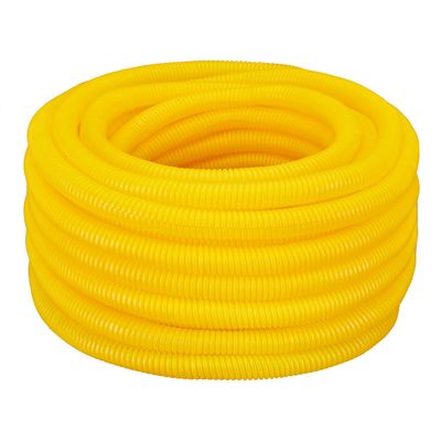 (1/2" Dia. x 100 ft, Yellow) HydroMaxx Flexible Polyethylene Corrugated (PE) Split Tubing (Wire Loom)