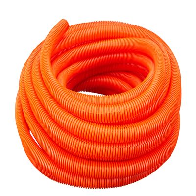 (1/2" Dia. x 100 ft, Orange) HydroMaxx Flexible Polyethylene Corrugated (PE) Split Tubing (Wire Loom)