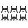 Renovators Supply Manufacturing Shutter Dogs 5.5 in. Black Rat Tail Shaped Wrought Iron Shutter Dogs with Mounting Hardware Pack of 6 view 1