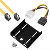 baytronic Installation Kit Mounting Frame for 2.5 Inch Hard Drives/SSDs to 3.5 Inch Adapter Mounting Frame Bracket Rails Including 50 cm SATA Cable + 4-Pin SATA Adapter view 1