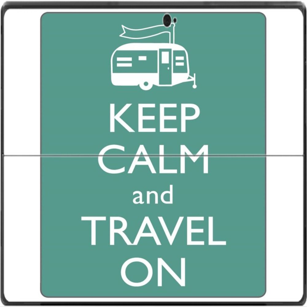 Keep Calm and Travel On Cute RV Vinyl Decal Sticker Skin by Debbie's Designs for Surface Pro Tablet