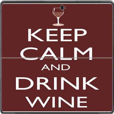 Keep Calm and Drink Wine Vinyl Decal Sticker Skin by Debbie's Designs for Surface Pro Tablet