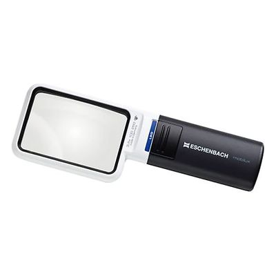 Eschenbach 1511-4M mobilux LED + mobase LED Wide Light Loupe & Dedicated Stand, 2.0 x 3.0 inches (50 x 75 mm) (4 Times)