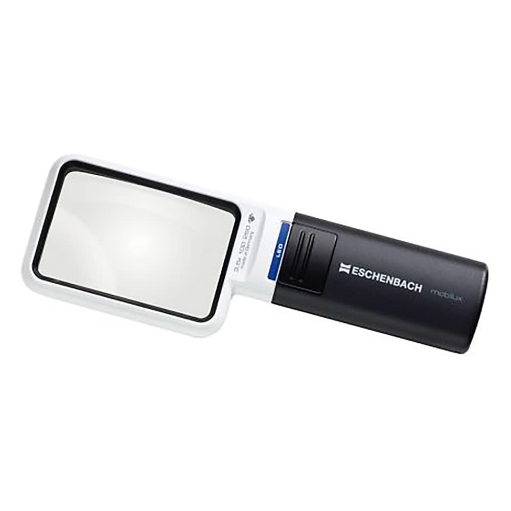 Eschenbach 1511-4M mobilux LED + mobase LED Wide Light Loupe & Dedicated Stand, 2.0 x 3.0 inches (50 x 75 mm) (4 Times)