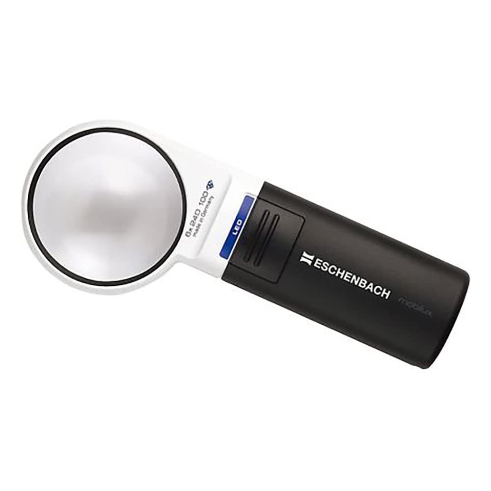 Eschenbach 1511-6M Mobilux LED + Mobase LED Wide Light Loupe & Dedicated Stand, 2.4 inches (60 mm) (6 Times)