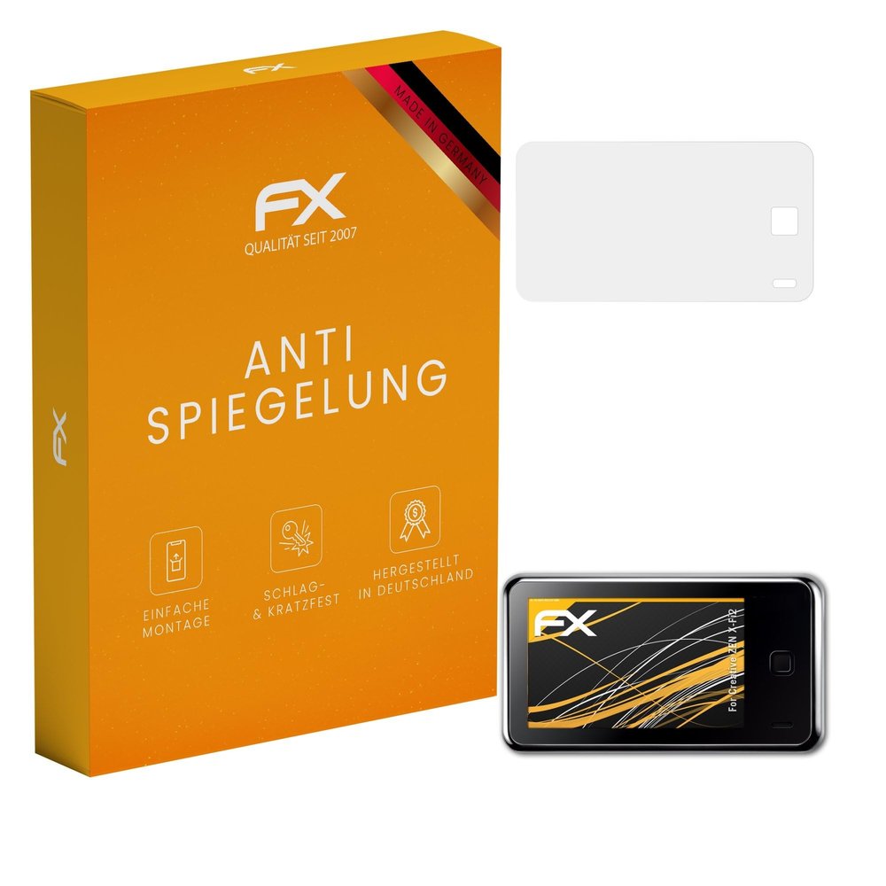 atFoliX Screen Protector compatible with Creative ZEN X-Fi2 Screen Protection Film, anti-reflective and shock-absorbing FX Protector Film (3X)